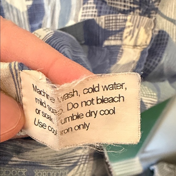 Tori Richard Mens XL Aloha Multi Blue Tropical Striped Woven Vacation Beach - Picture 4 of 9